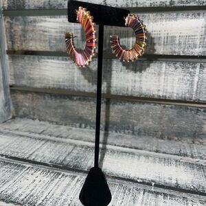 String wrapped earrings - NWT